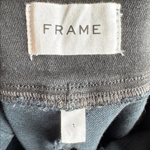 Frame High Rise Jetset Black Mini Boot Jeans - Picture 2 of 5